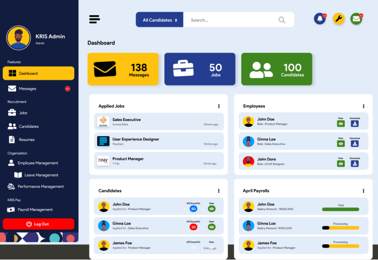 Admin Dashboard